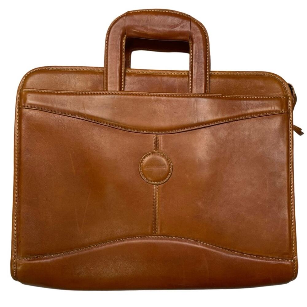 VGUC – Vintage Argentinean Handcrafted Weathered Leather Briefcase Portfolio